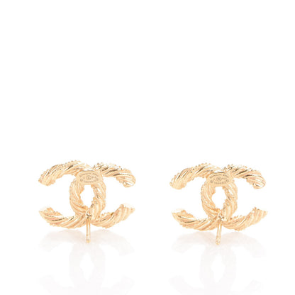 Chanel Crystal Twisted CC Earrings Gold 3 of 6