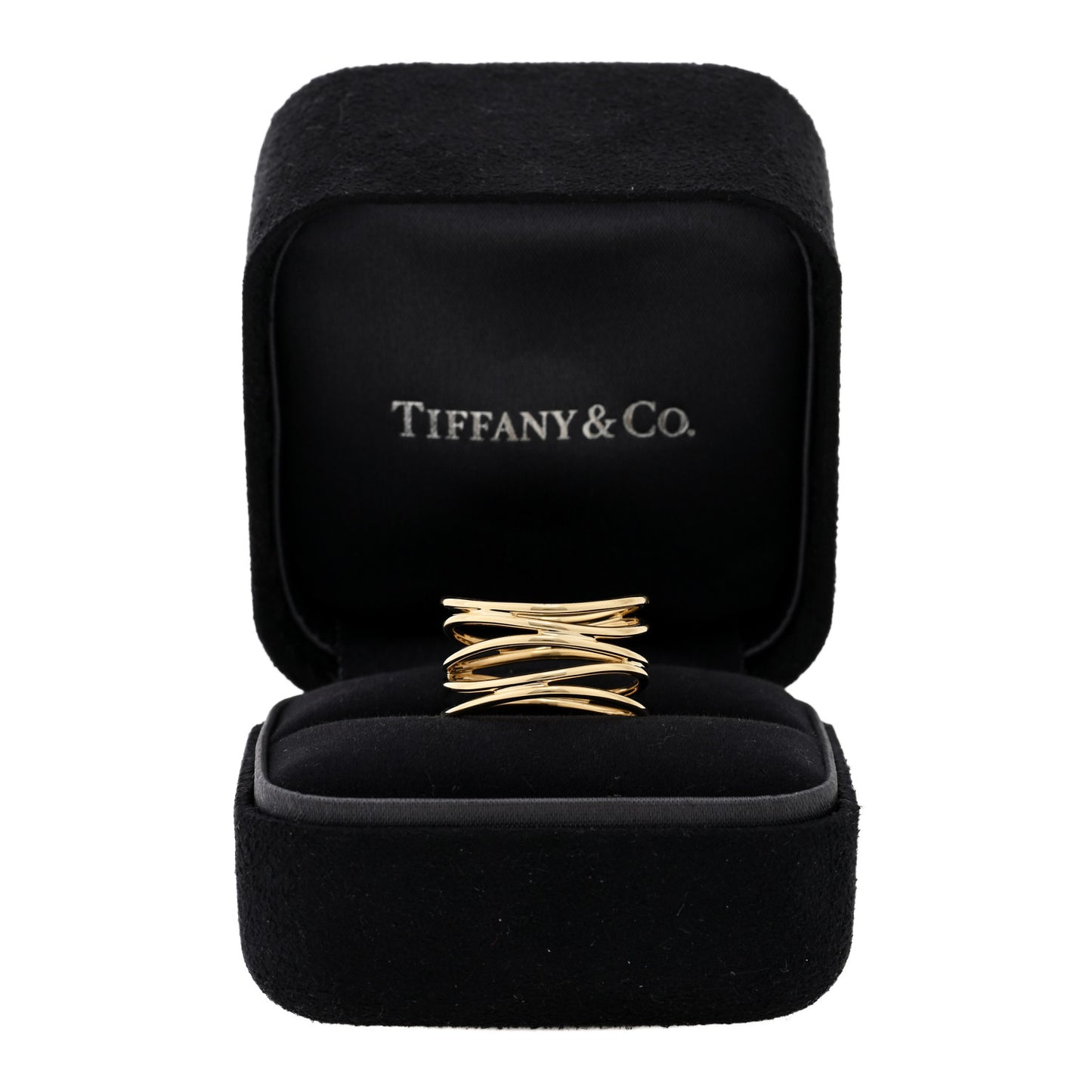 18K Yellow Gold Elsa Peretti 5 Row Wave Ring 56 7.5