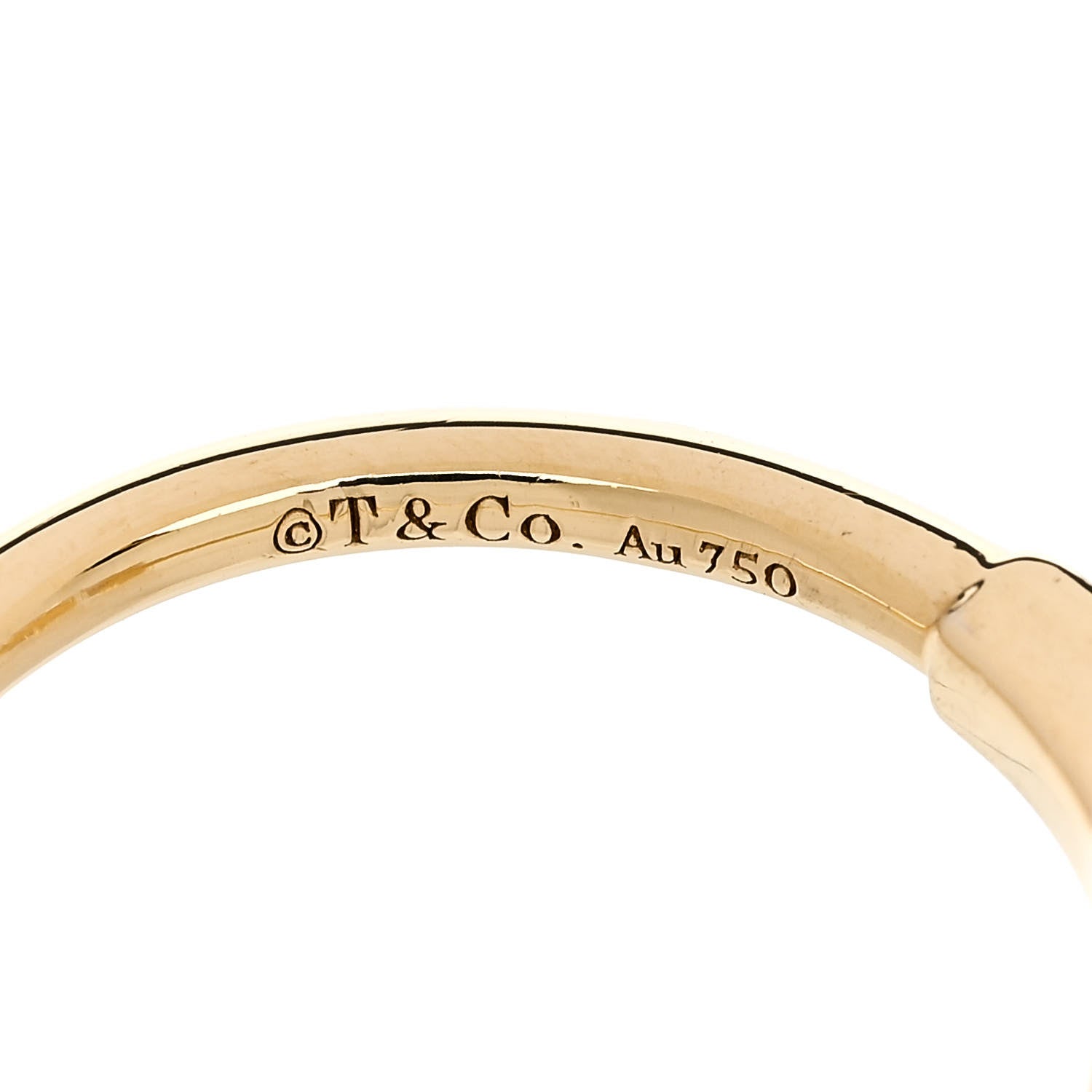 Tiffany 18K Yellow Gold T Wire Ring 50 5.5 4 of 4