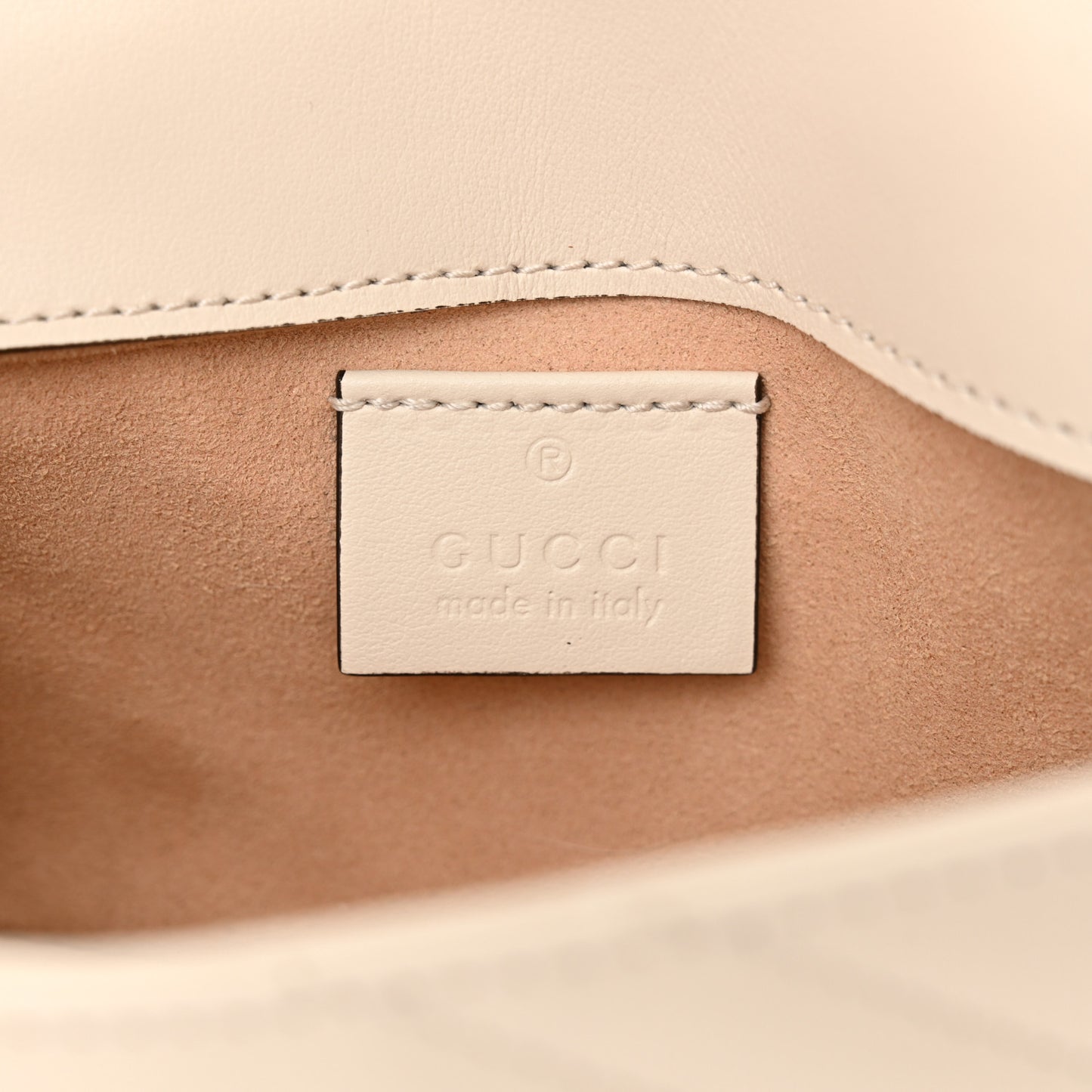 Calfskin Matelasse Super Mini GG Marmont Shoulder Bag White