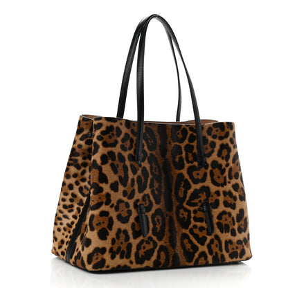 Alaia Faux Calf Hair Calfskin Leopard Print Mina 32 Bag Mordore Black 3 of 10