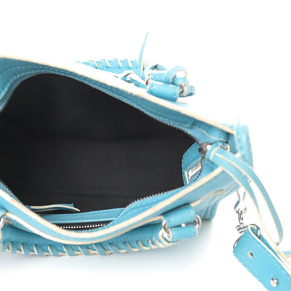 Balenciaga Supple Grained Calfskin Classic Silver Hardware Highlight Mini City Bleu Caraibes 5 of 17
