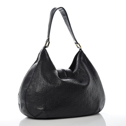 Gucci Guccissima Large New Ladies Web Hobo Black 3 of 11