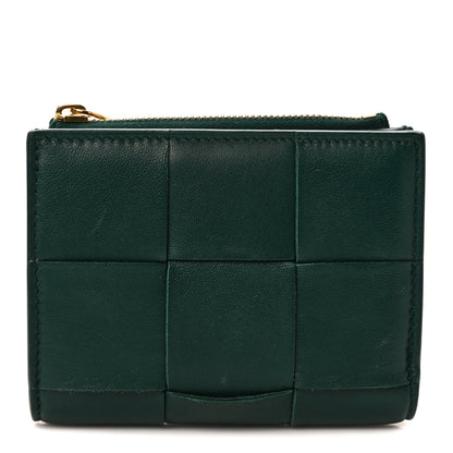 Bottega Veneta Nappa Maxi Intrecciato Bifold Zip Wallet Raintree 1 of 6
