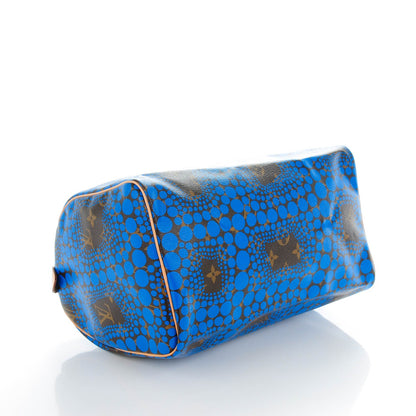 Louis Vuitton Monogram Kusama Town Speedy 30 Blue 4 of 7