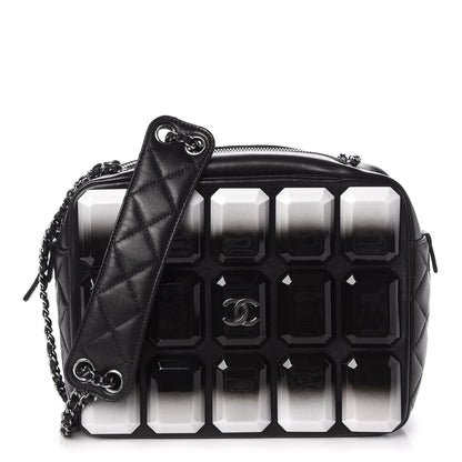 Chanel Lambskin Plexiglass Evening Art Camera Case Black 1 of 9