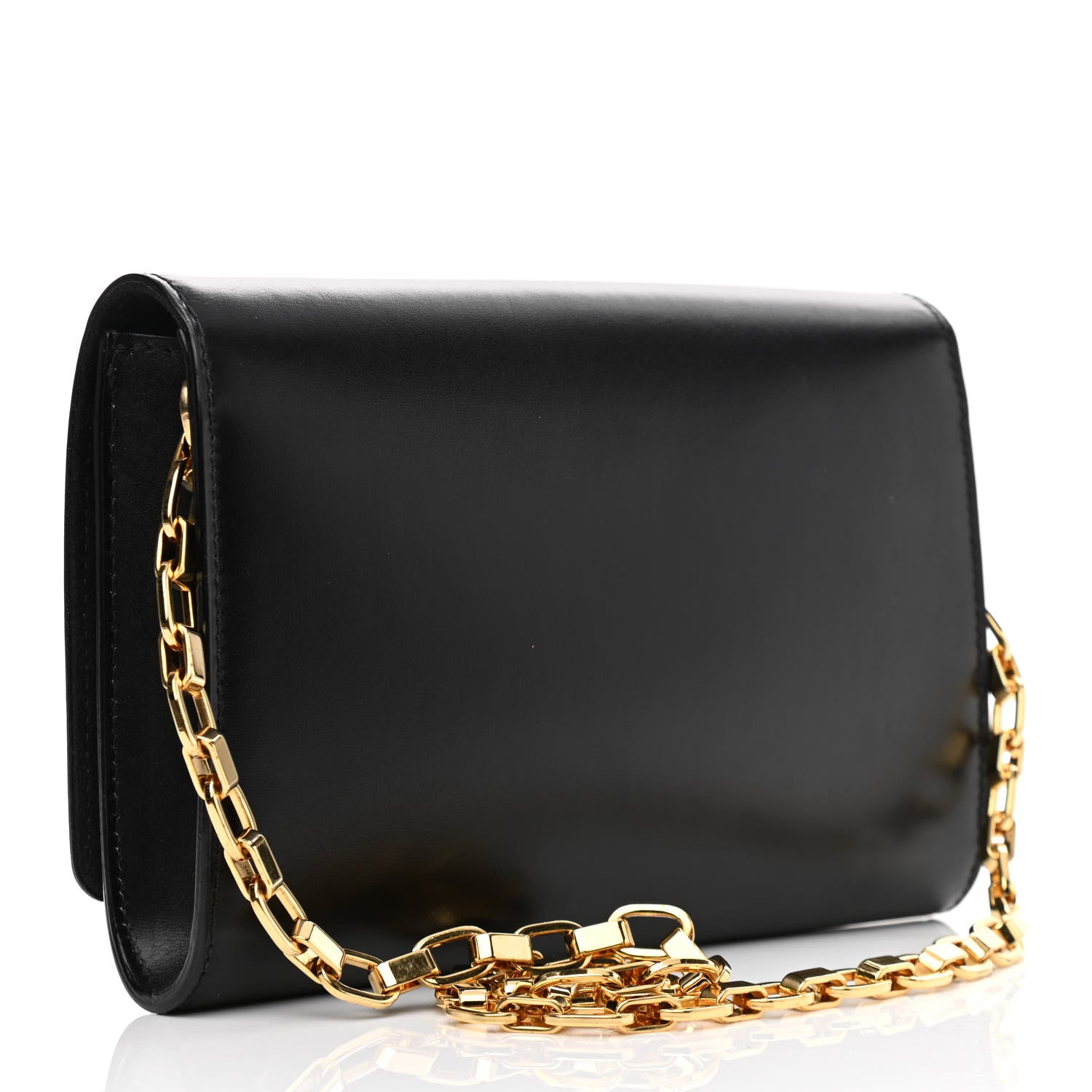 Louis Vuitton Calfskin Chain Louise MM Black 3 of 11