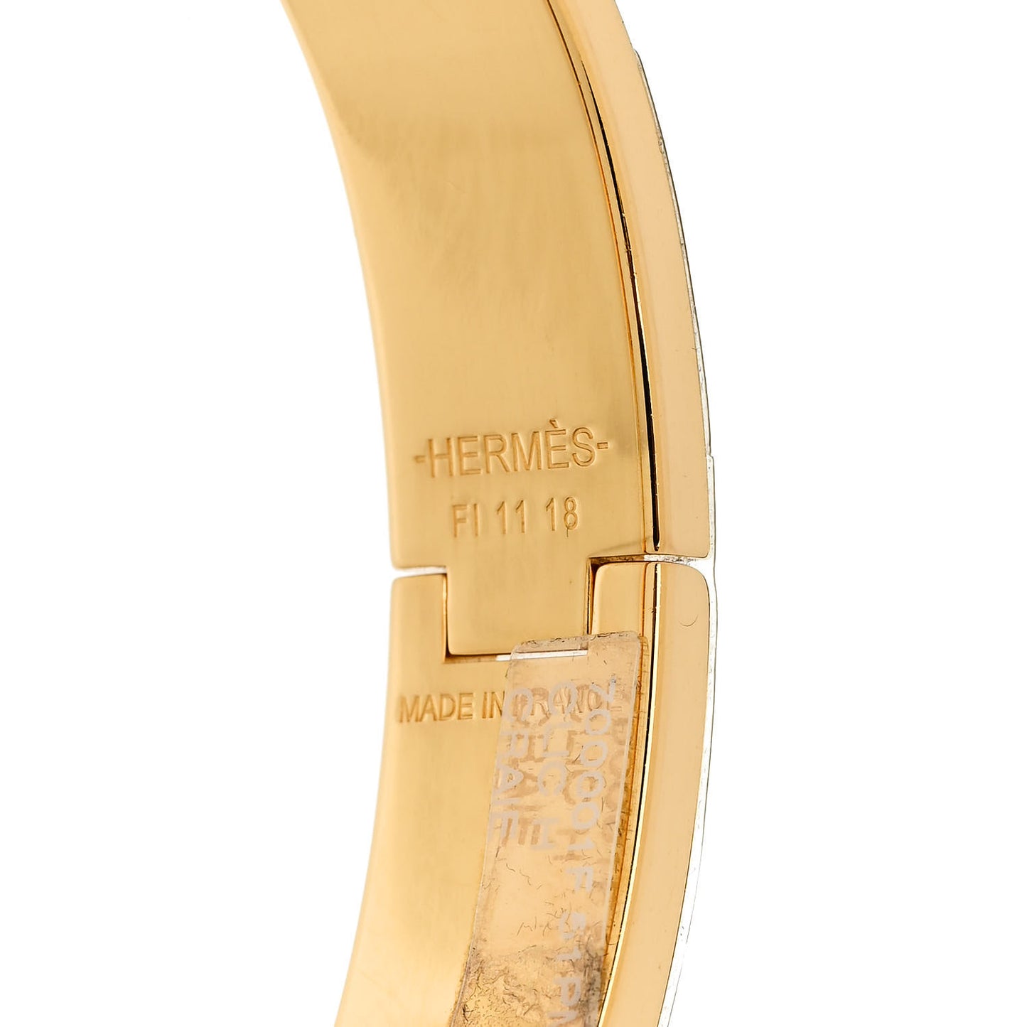 Enamel Narrow Clic Clac H Bracelet PM Craie
