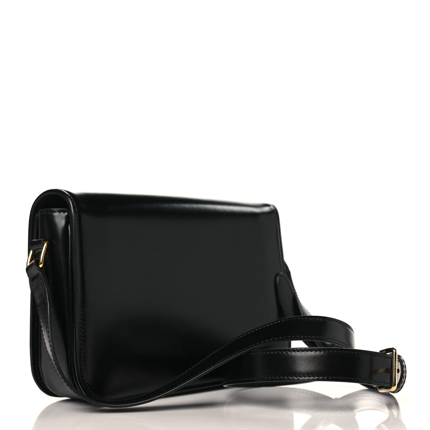 Celine Shiny Calfskin Medium Triomphe Black 3 of 9