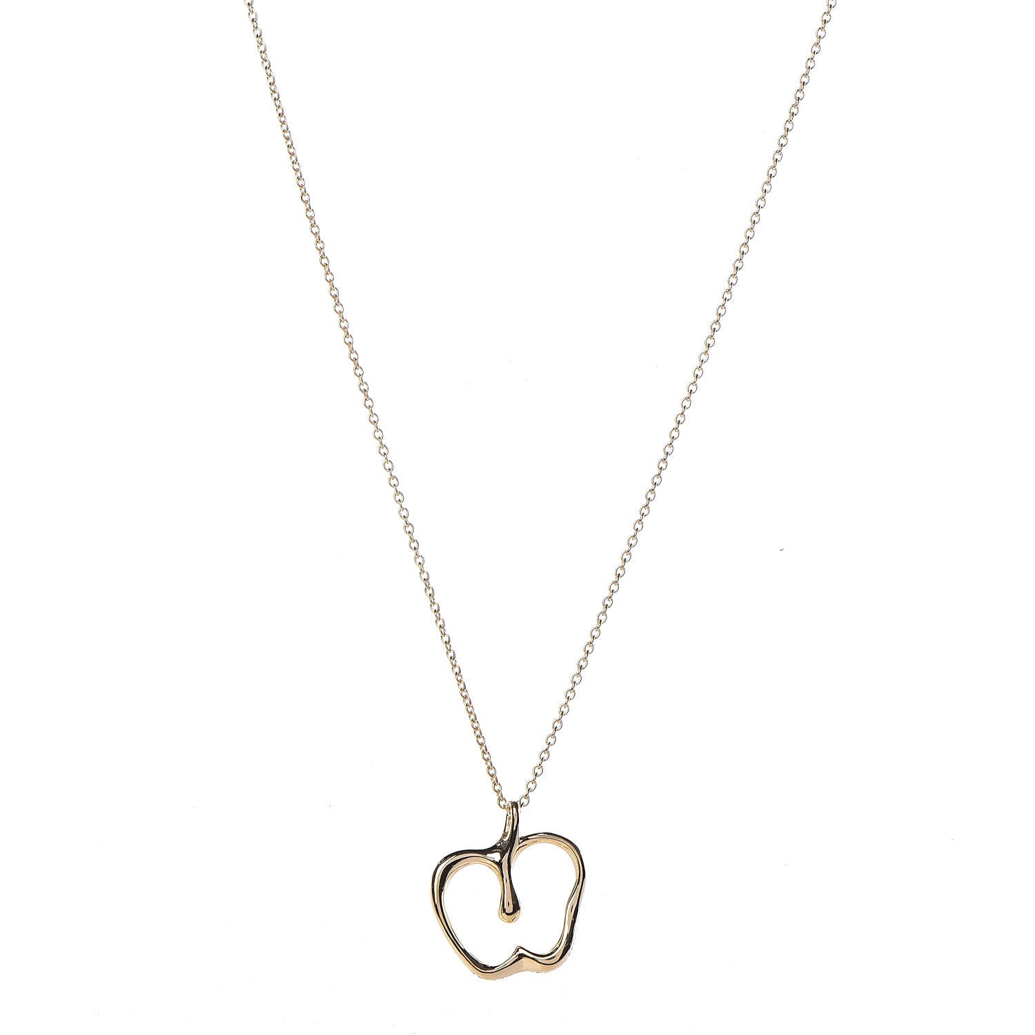 Tiffany 18K Yellow Gold Elsa Peretti Apple Pendant Necklace 1 of 6