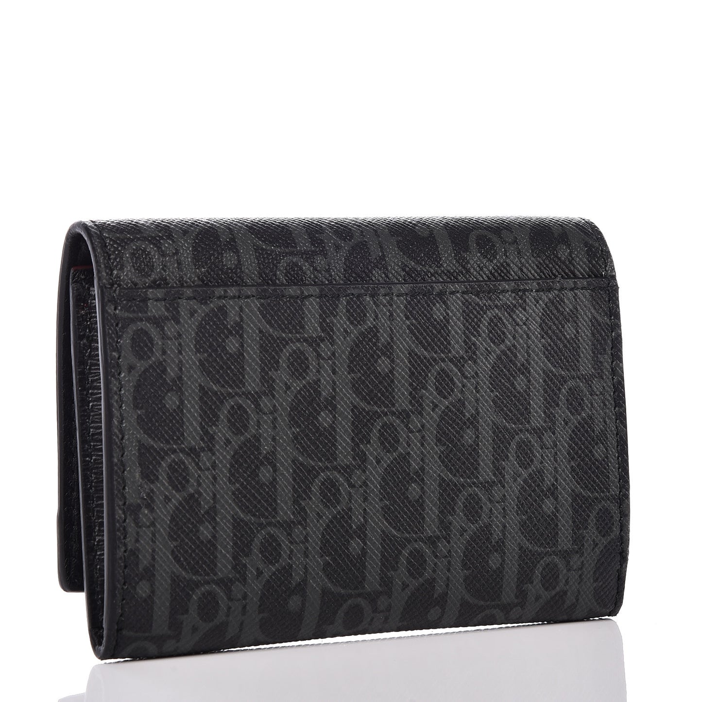 CHRISTIAN DIOR HOMME Coated Canvas Card Holder Grise