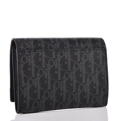 Chloe CHRISTIAN DIOR HOMME Coated Canvas Card Holder Grise 3 of 9