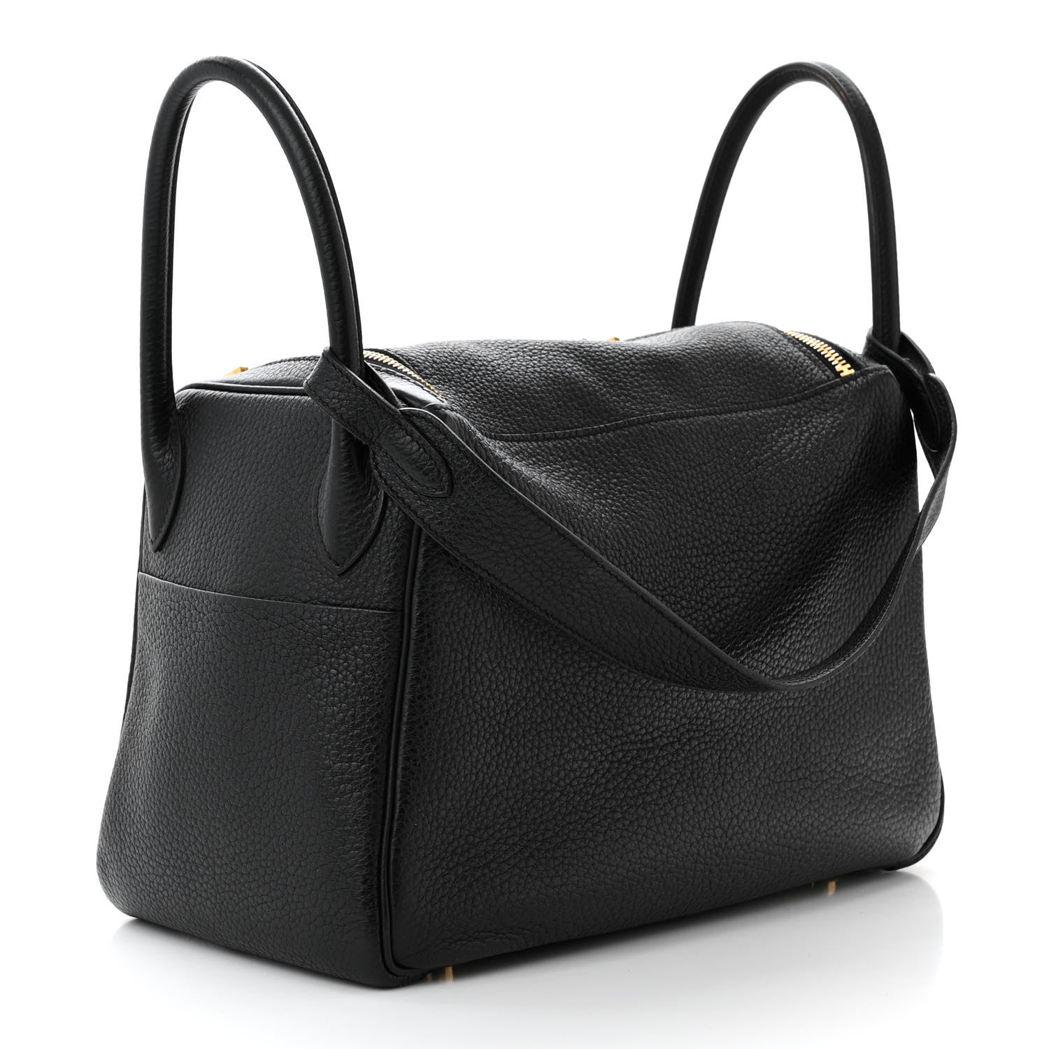 Hermes Taurillon Clemence Lindy 30 Black 3 of 10