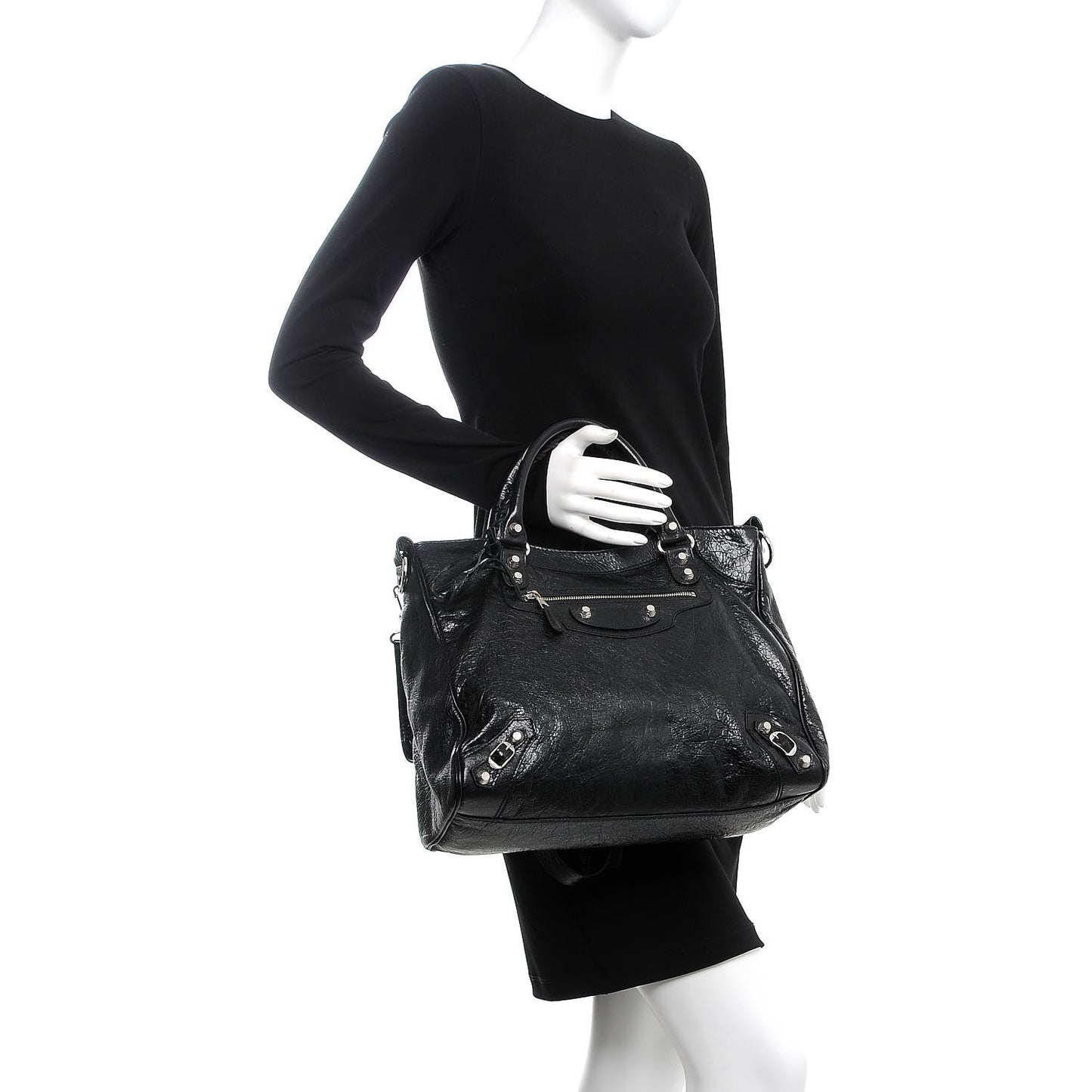 Agneau Giant 12 Silver Hardware Velo Black