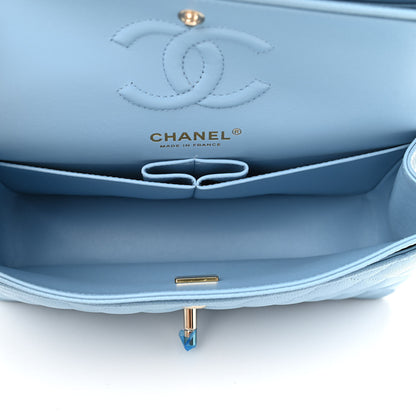 Chanel Caviar Quilted Small Double Flap Blue 4 of 10