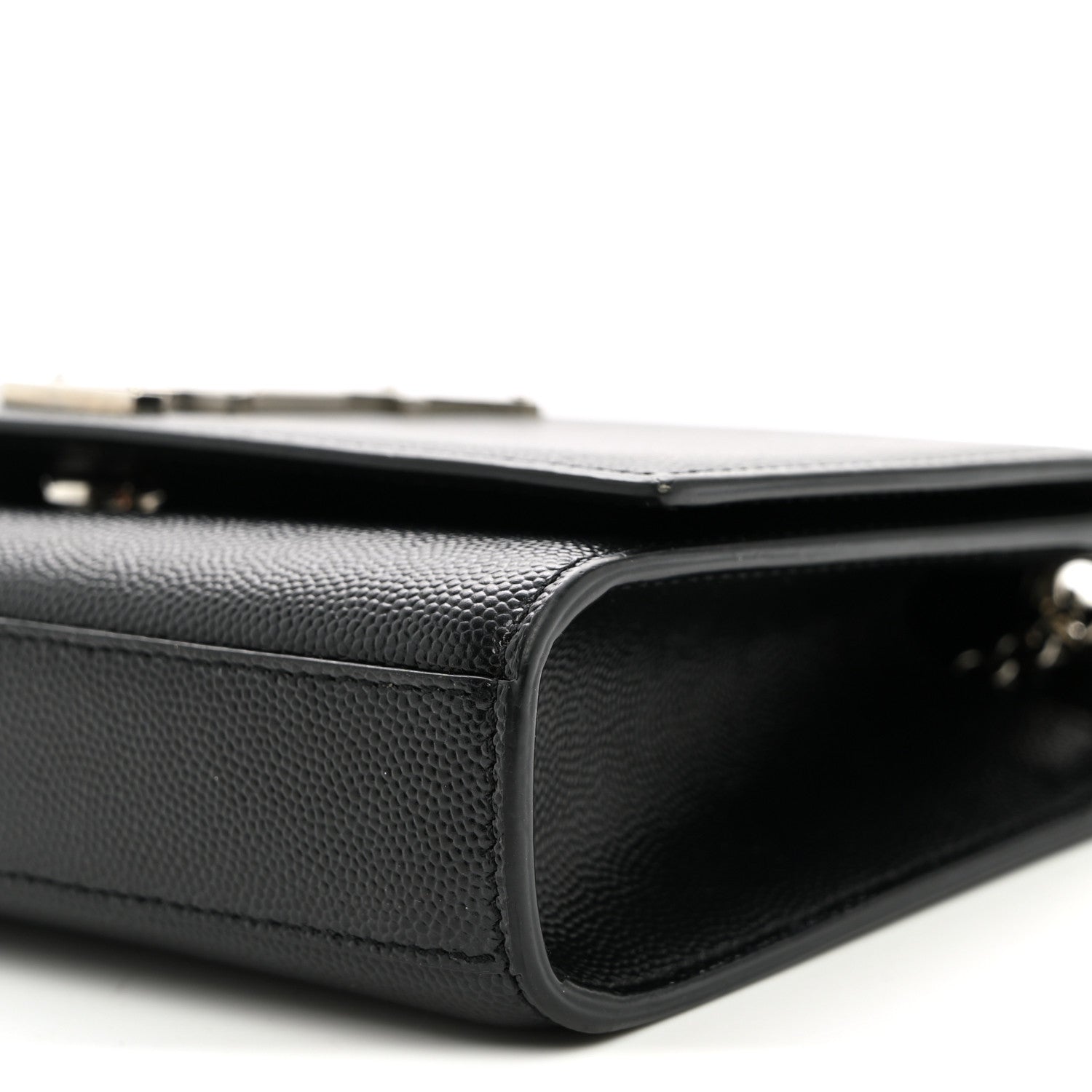 Saint Laurent Grain De Poudre Small Monogram Kate Satchel Black 9 of 9