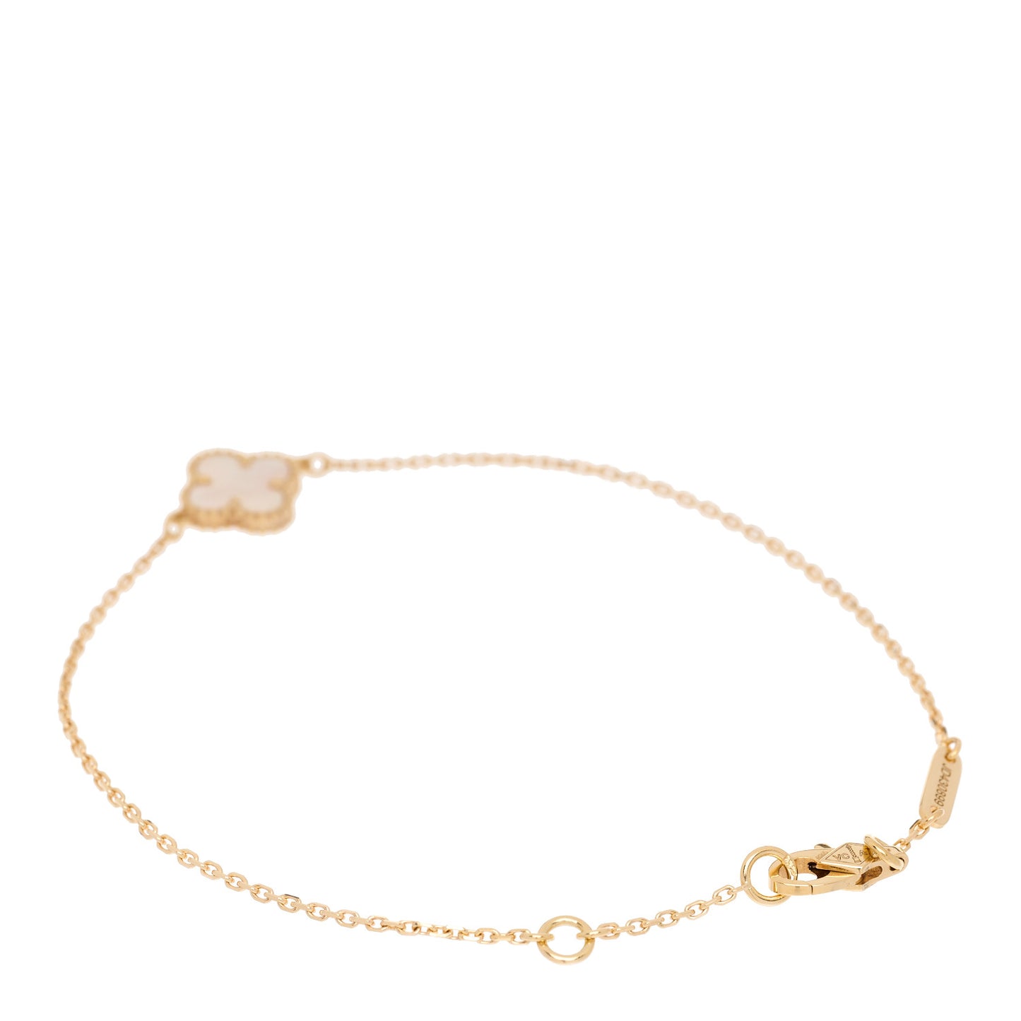 18K Yellow Gold Mother of Pearl Sweet Alhambra Bracelet
