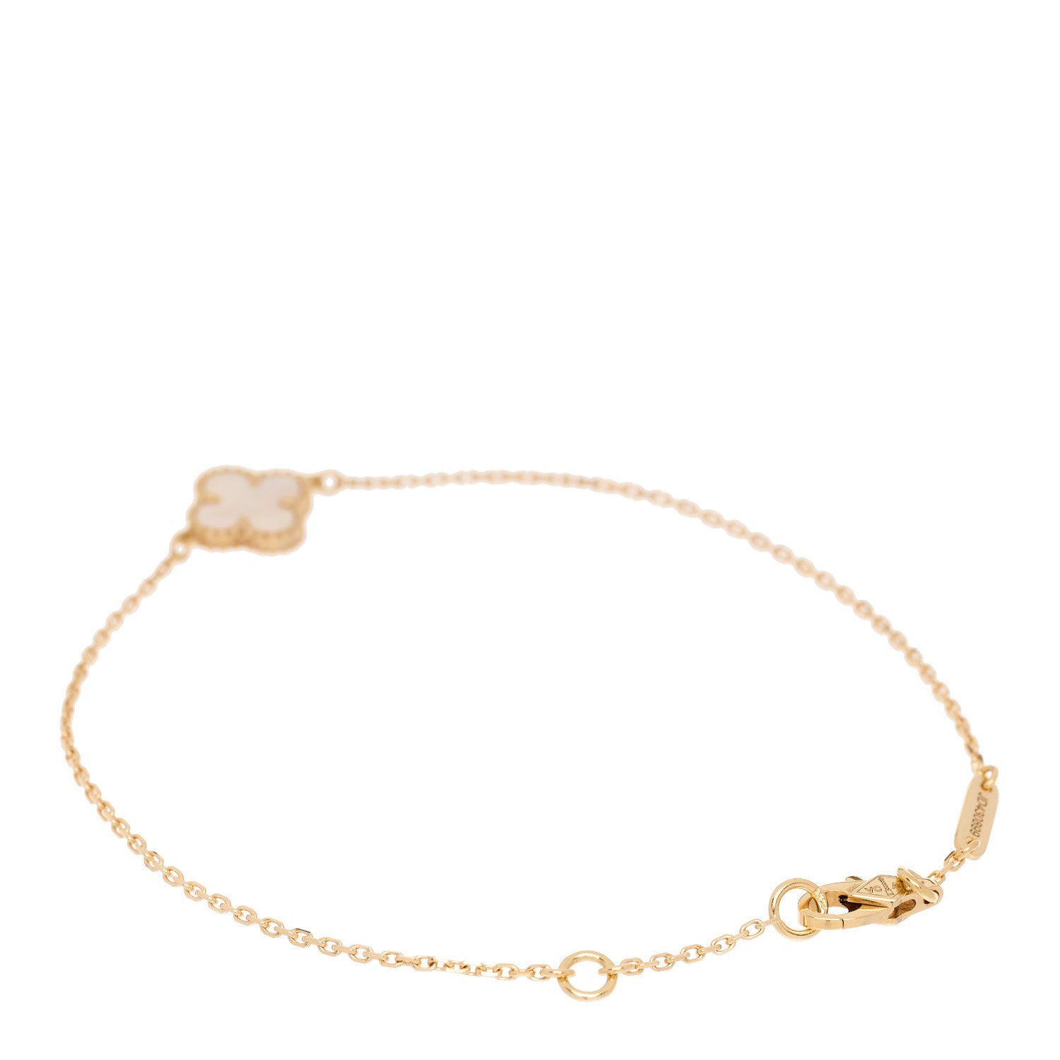 Van Cleef & Arpels 18K Yellow Gold Mother of Pearl Sweet Alhambra Bracelet 3 of 6