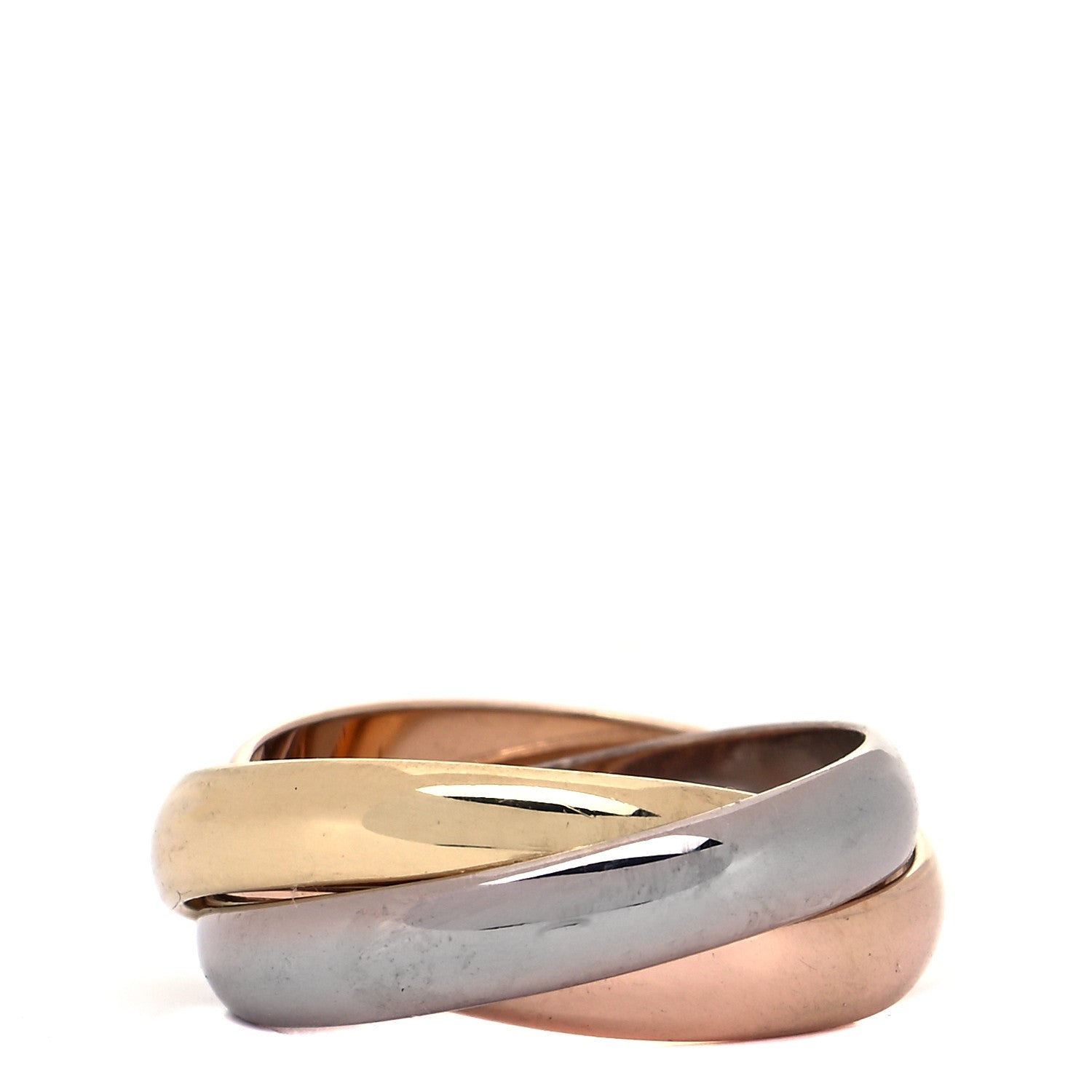 Cartier 18K Pink Yellow White Gold Classic Trinity Ring 47 4 3 of 6