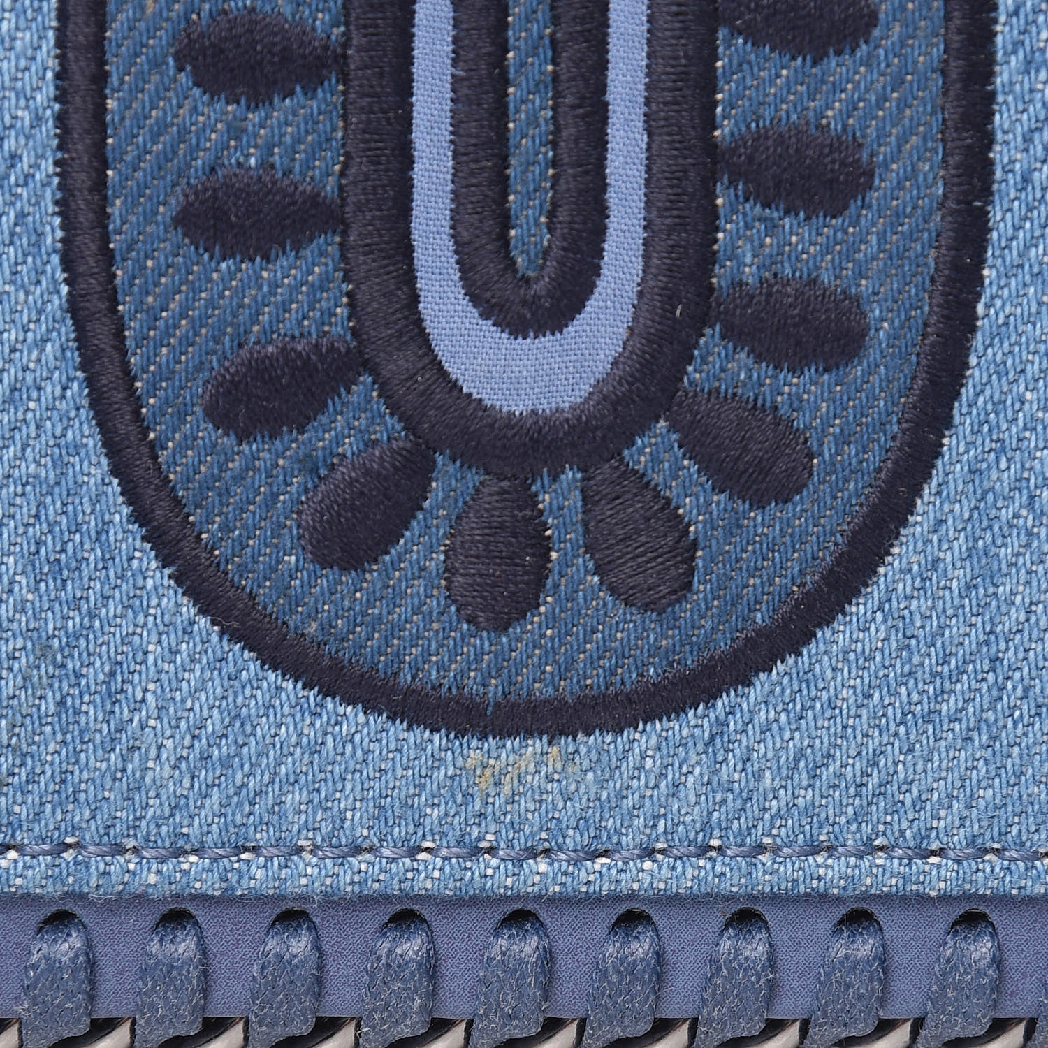Stella McCartney Eco Denim Embroidered Zigarette Falabella Crossbody Blue 10 of 10