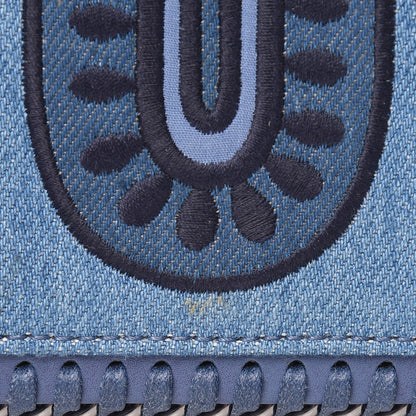 Stella McCartney Eco Denim Embroidered Zigarette Falabella Crossbody Blue 10 of 10