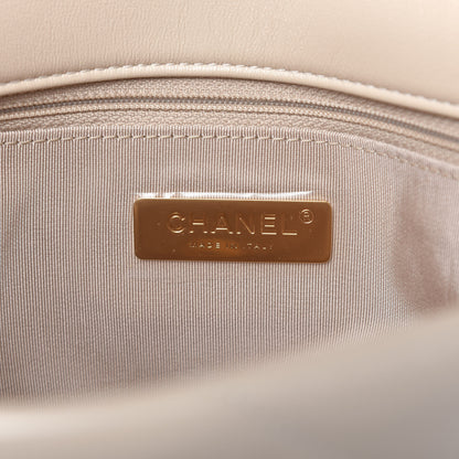 Chanel Goatskin Quilted Medium 19 Flap Beige 8 of 10