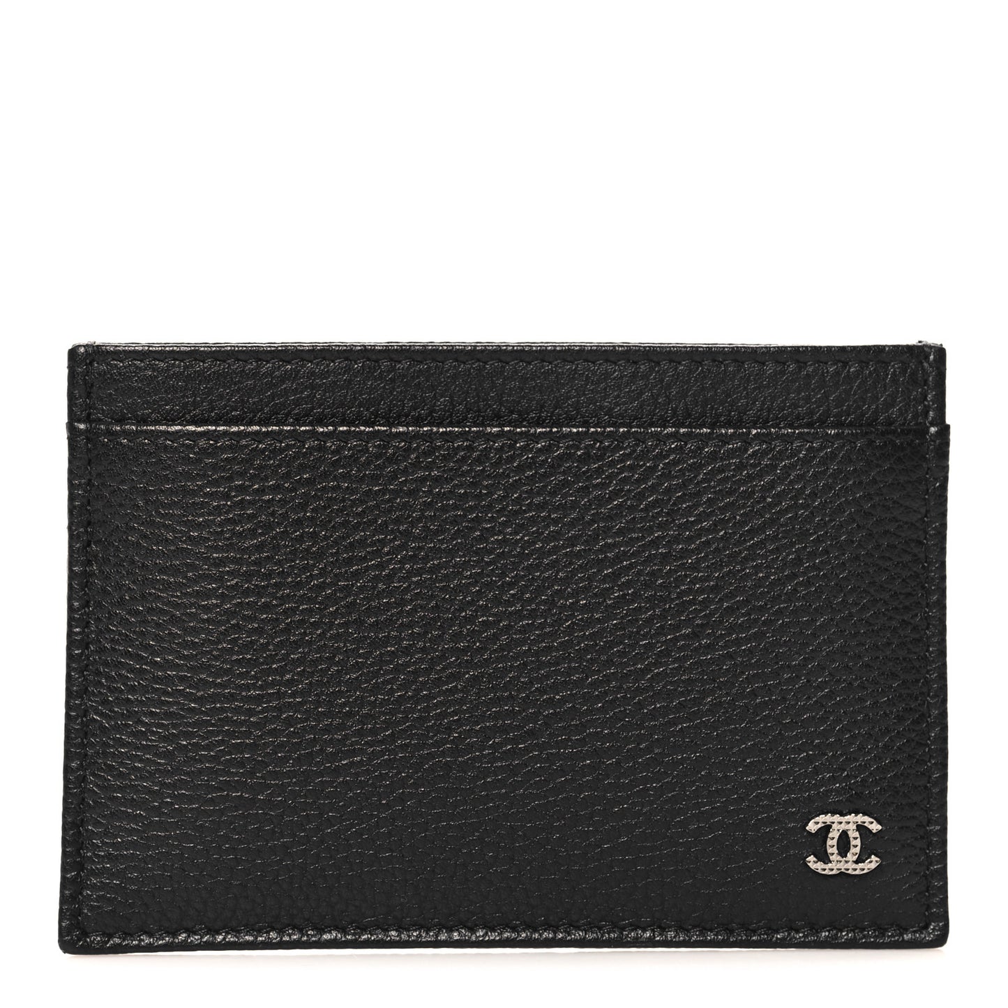 Grained Calfskin CC Card Holder Black