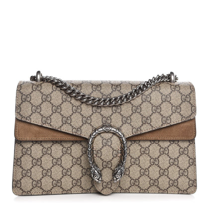 Gucci GG Supreme Monogram Small Dionysus Shoulder Bag Taupe 1 of 8