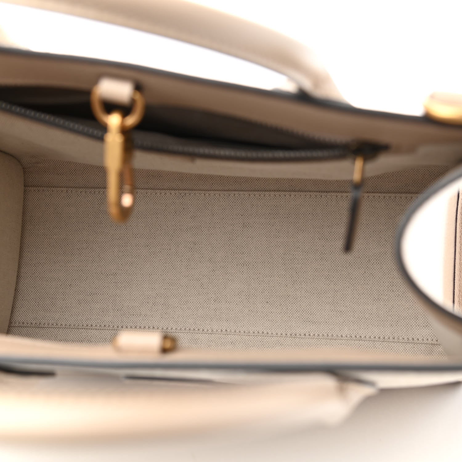 Gucci GG Supreme Monogram Textured Dollar Calfskin Small Retro Interlocking G Tote Bag Beige Mystic White Oatmeal 5 of 9