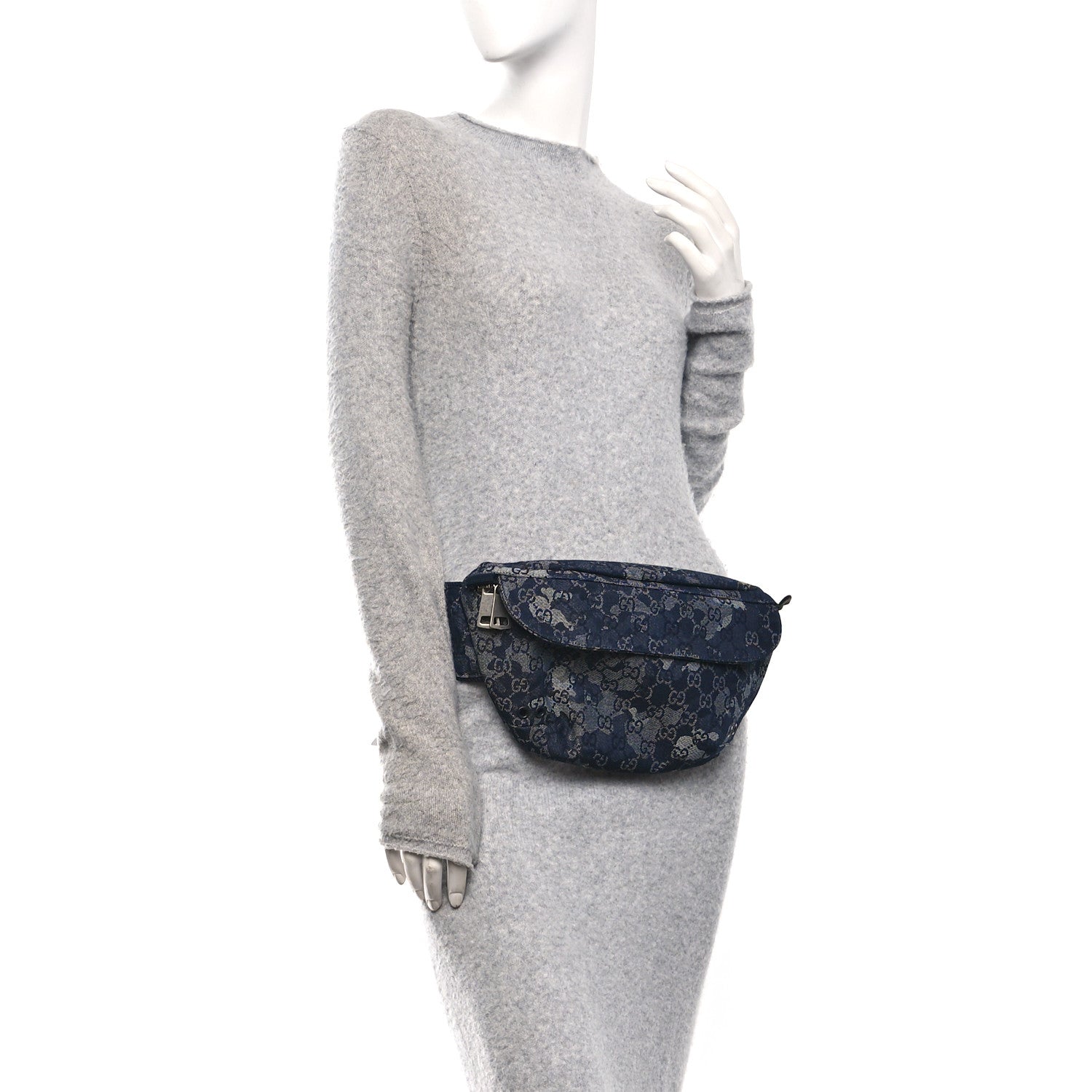 Gucci Canvas Monogram Camouflage Belt Bag Black 2 of 10