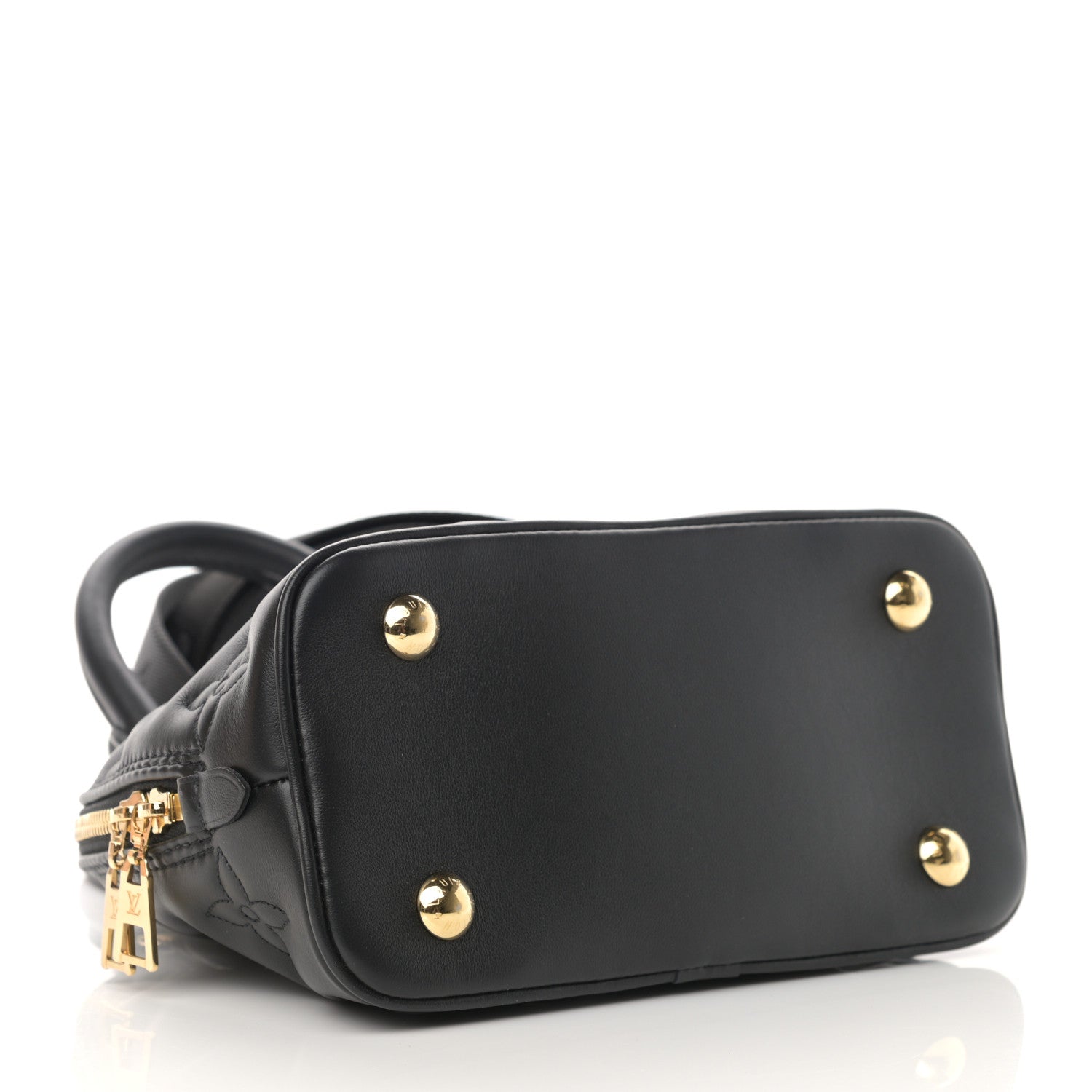 Louis Vuitton Calfskin Bubblegram Alma BB Black 4 of 10
