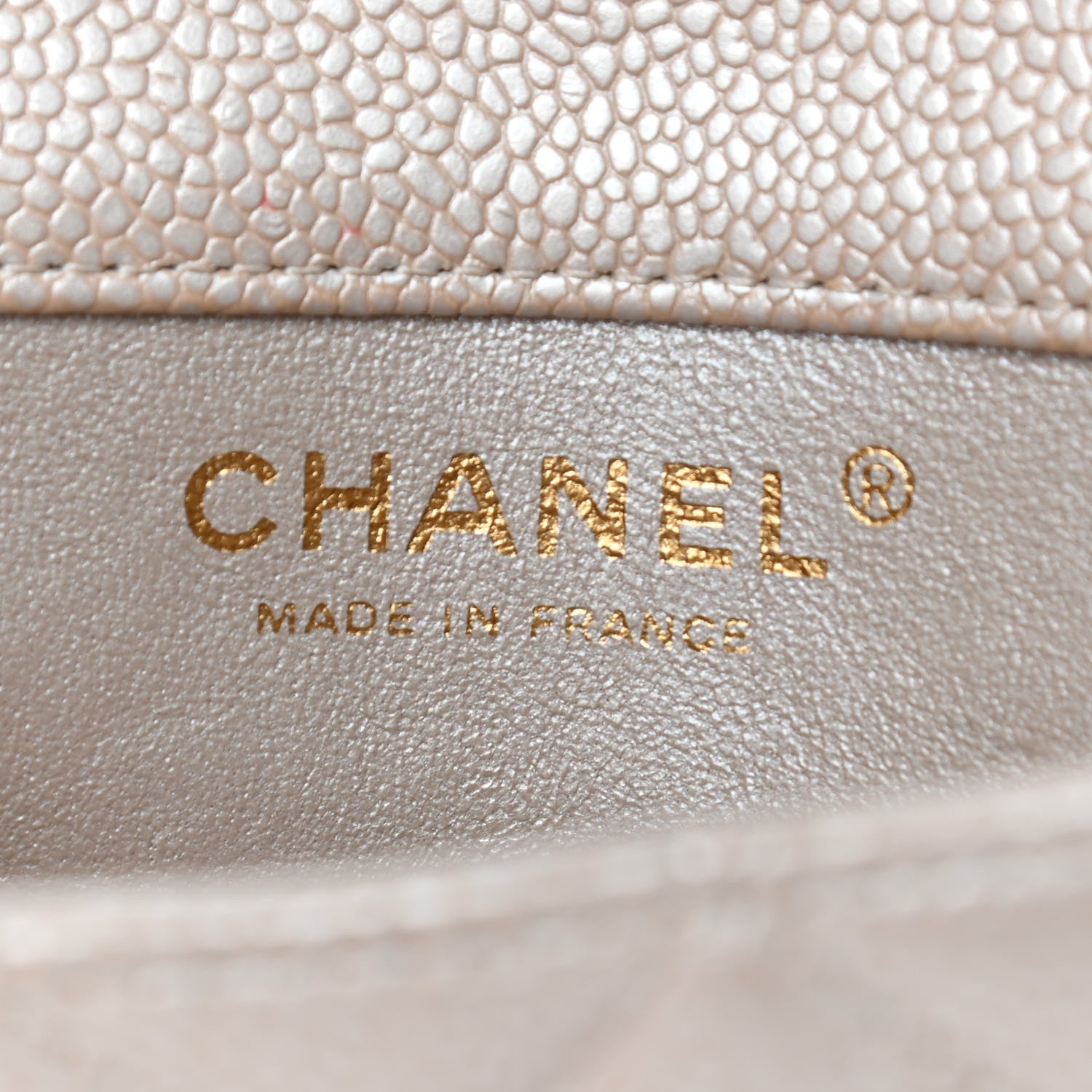 Chanel Iridescent Caviar Quilted Extra Mini Flap Beige 6 of 9