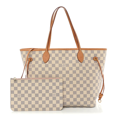 Louis Vuitton Damier Azur Neo Neverfull MM Rose Ballerine 2 of 13