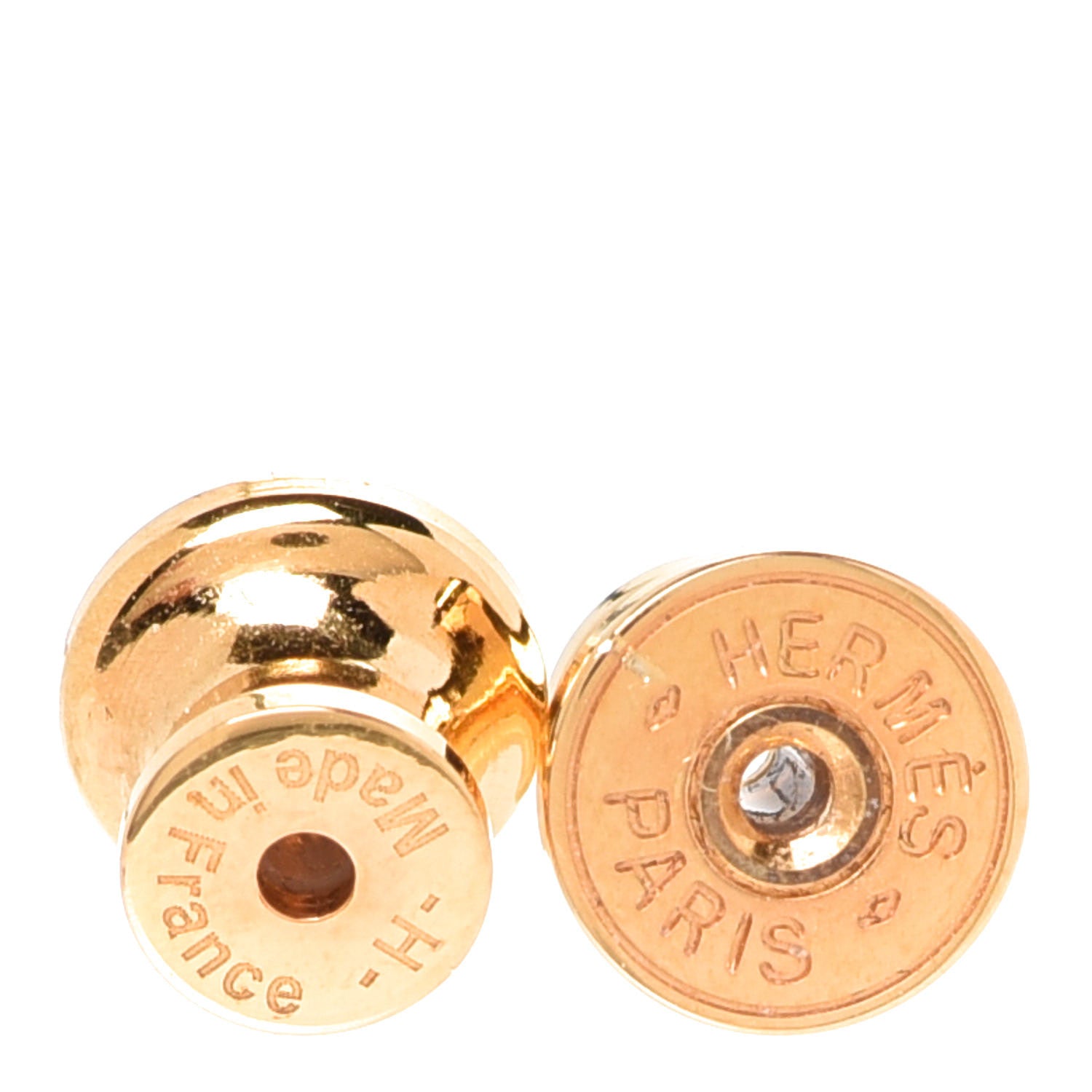 Hermes Swift Loop Earrings Gold Black 5 of 6
