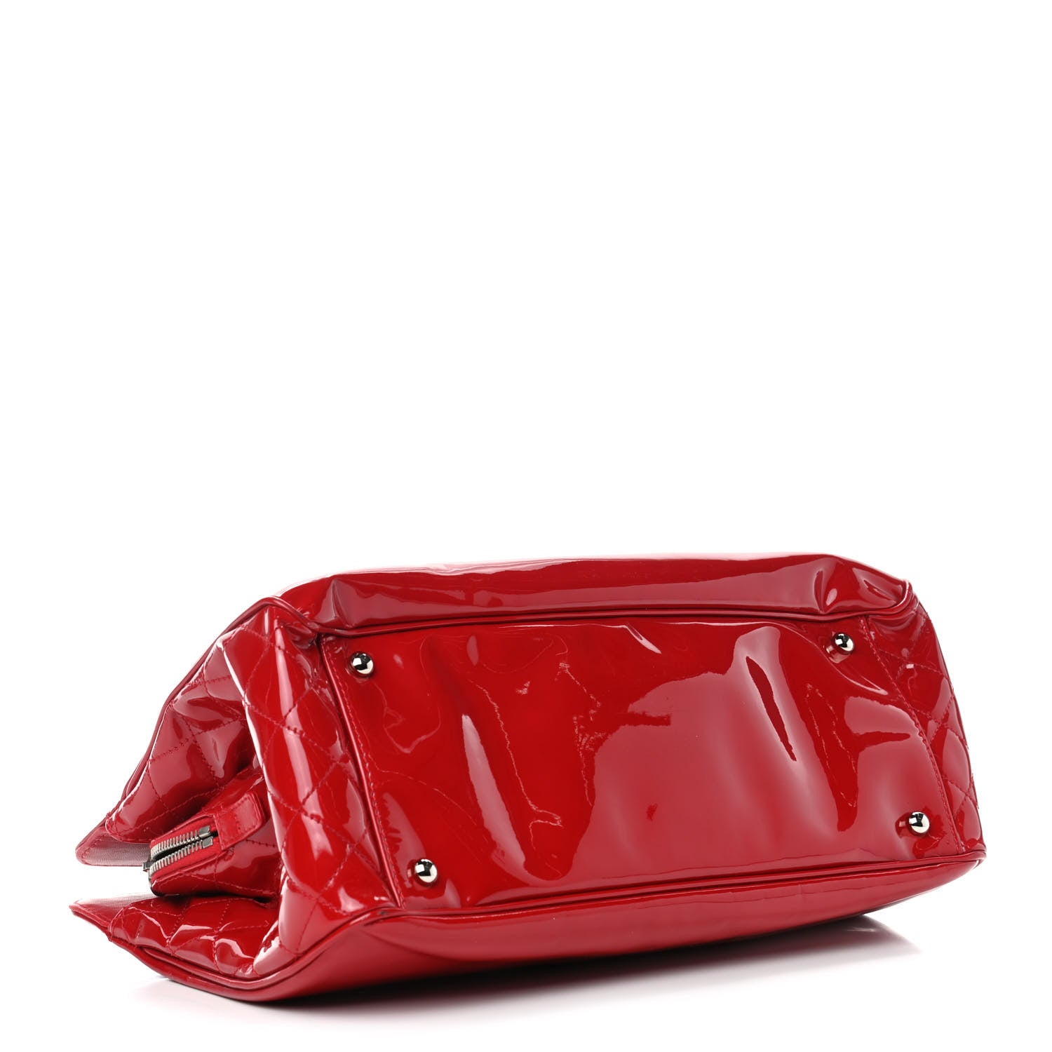 Chanel Vinyl Lipstick Ligne Tote Red 3 of 4
