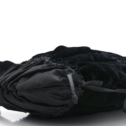 Prada Satin Velvet Drawstring Shoulder Bag Black 8 of 10