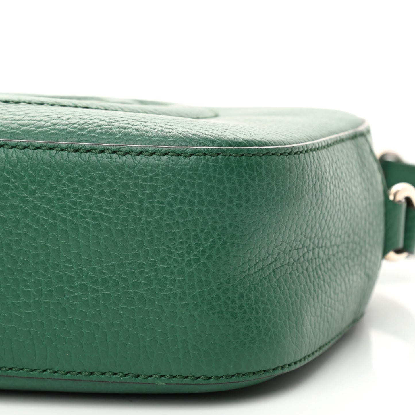 Pebbled Calfskin Small Soho Disco Bag Emerald Green