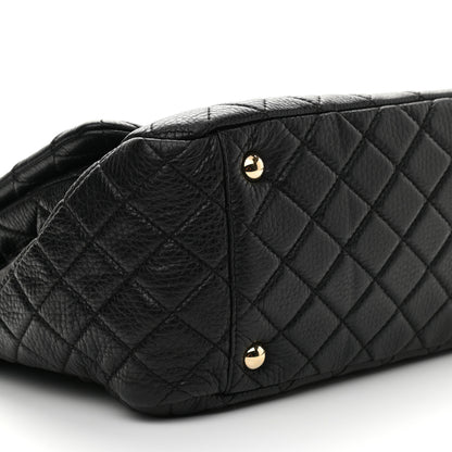 Chanel Calfskin Quilted XXL Travel Flap Bag Black 8 of 9
