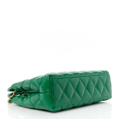 Chanel Shiny Aged Calfskin Quilted Nano Kelly Shopper Green 4 of 10