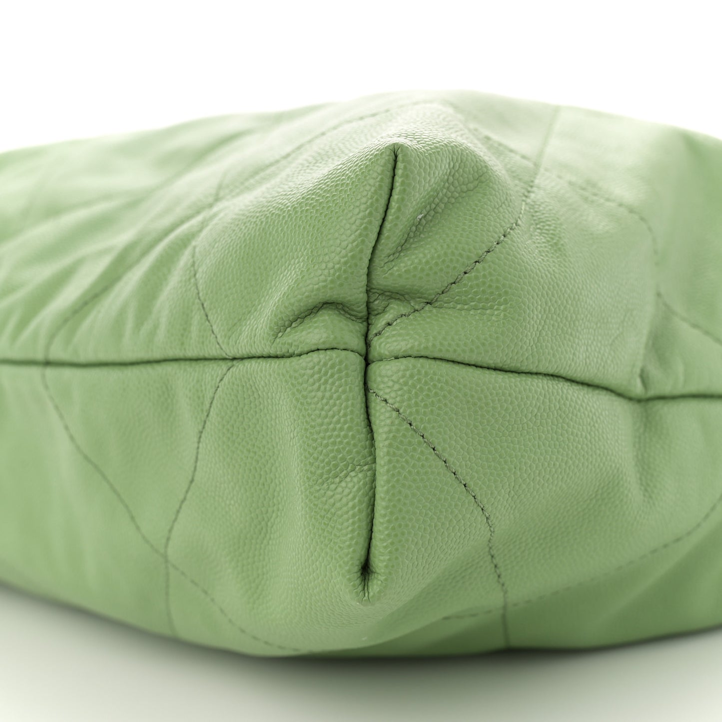Shiny Caviar Quilted Chanel 22 Green