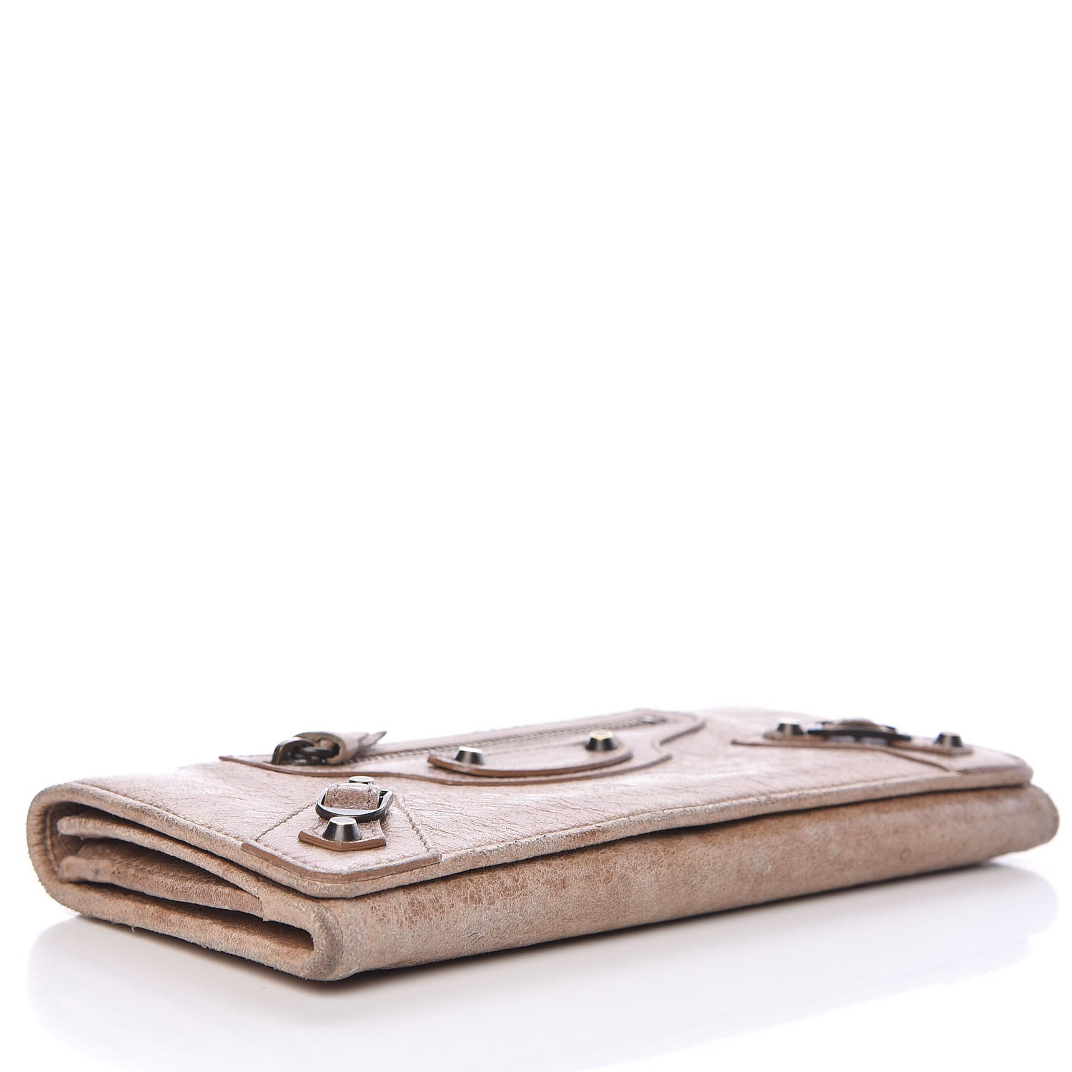 Balenciaga Agneau Classic Hardware Money Wallet Seigle 4 of 17