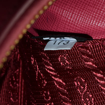 Prada Saffiano Lux Mini Promenade Tote Peonia 9 of 12
