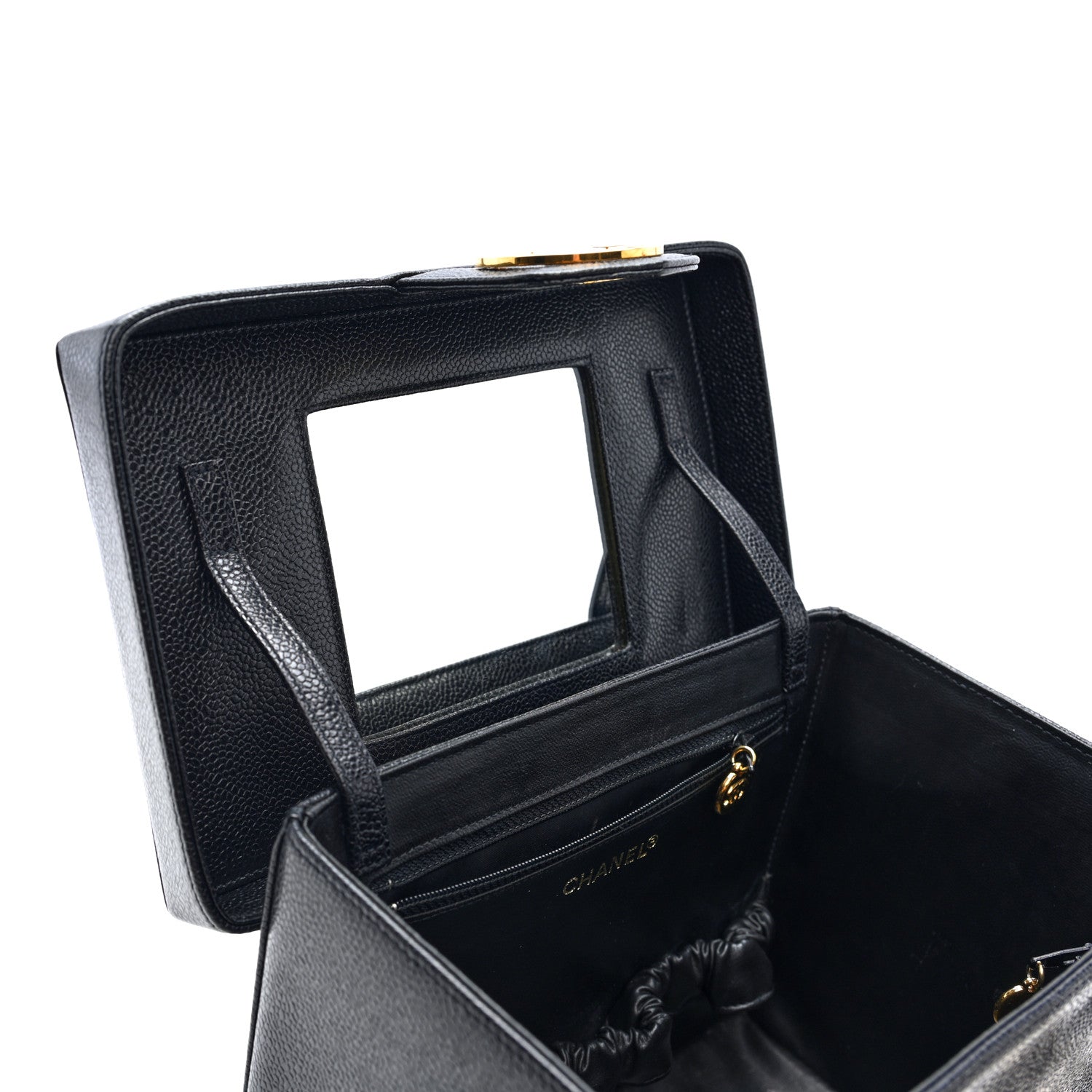 Chanel Caviar Vanity Train Case Black 8 of 11