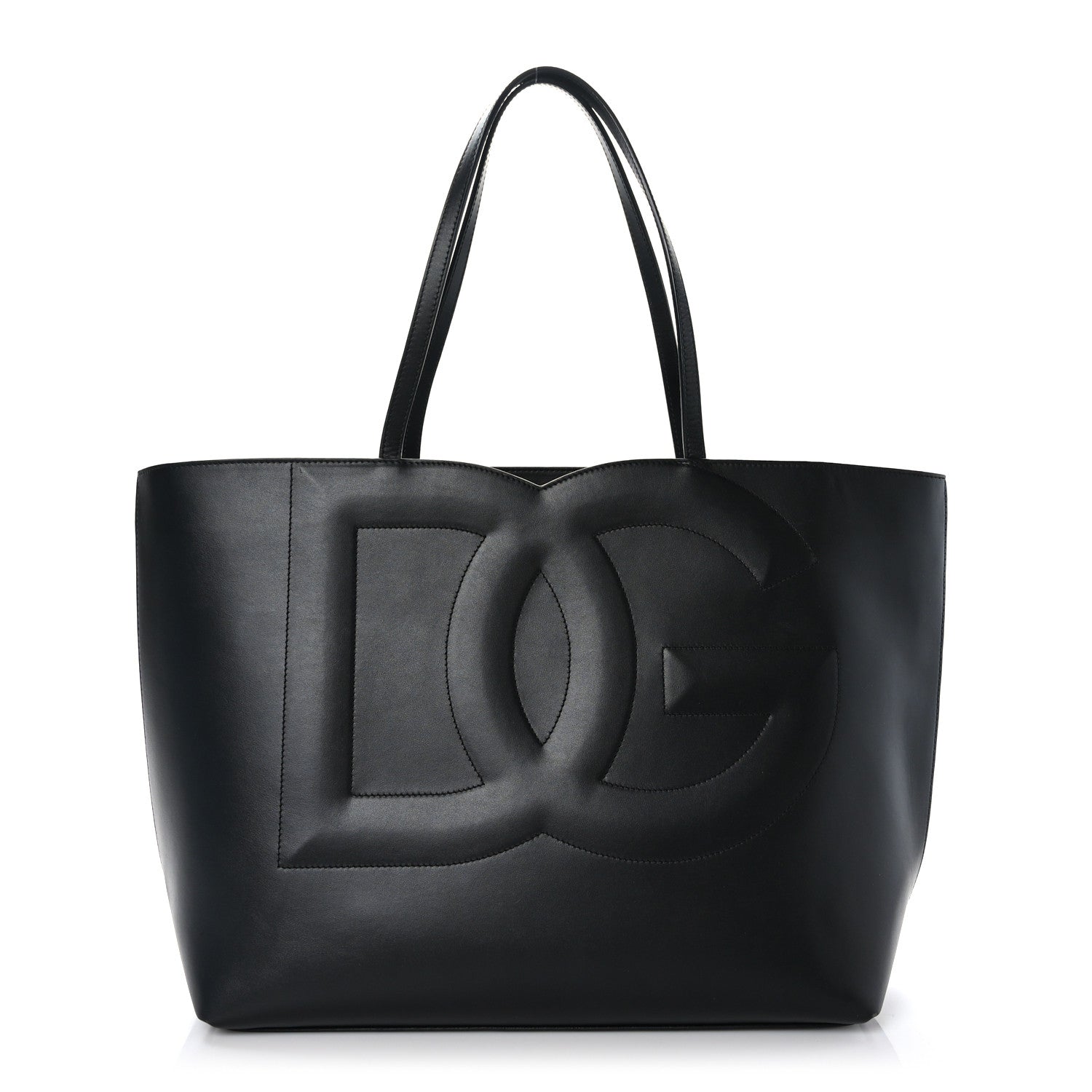 Dolce & Gabbana Calfskin DG Logo Shopper Tote Black 1 of 8