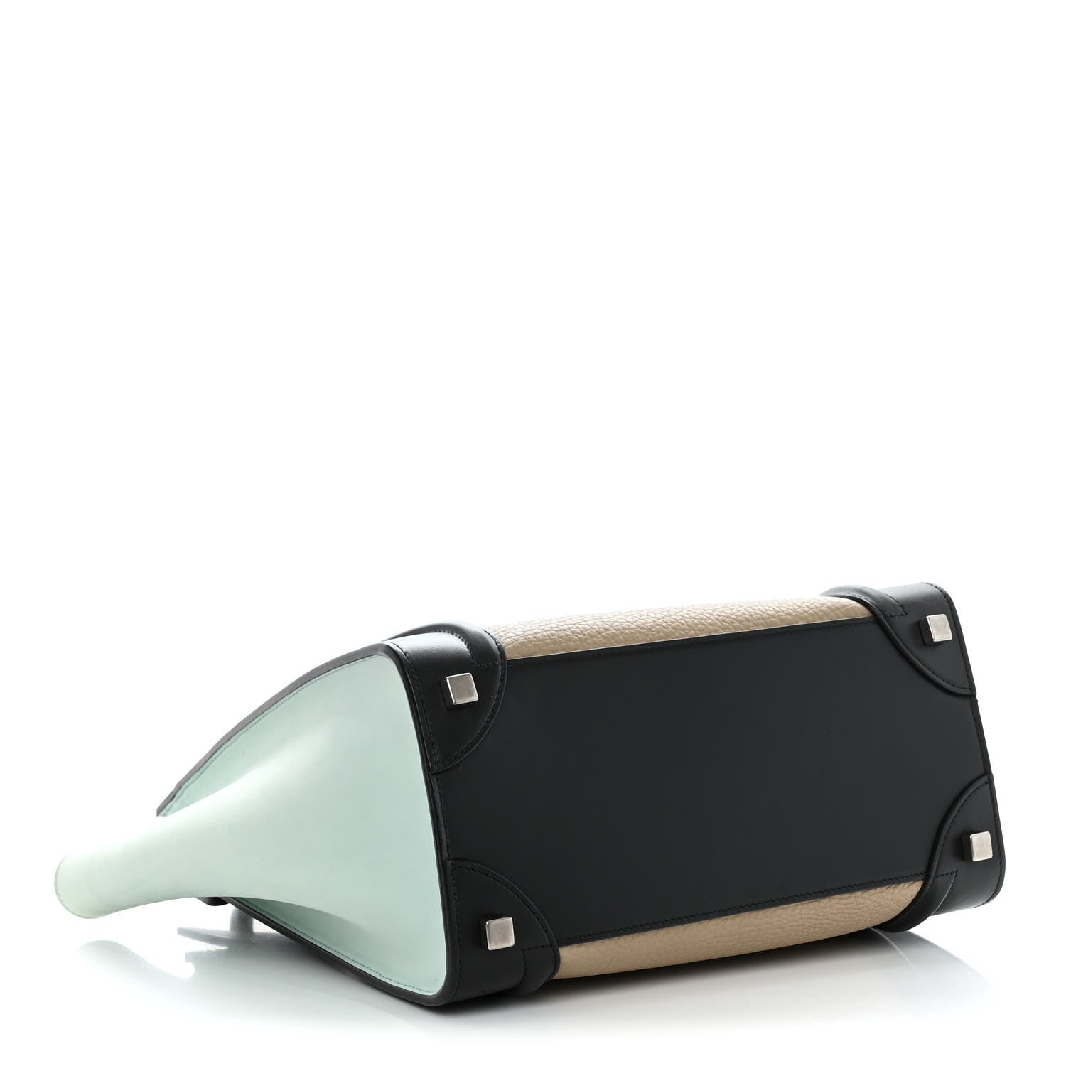 Celine Bullhide Drummed Calfskin Micro Tri-Color Luggage Antarctic 4 of 13