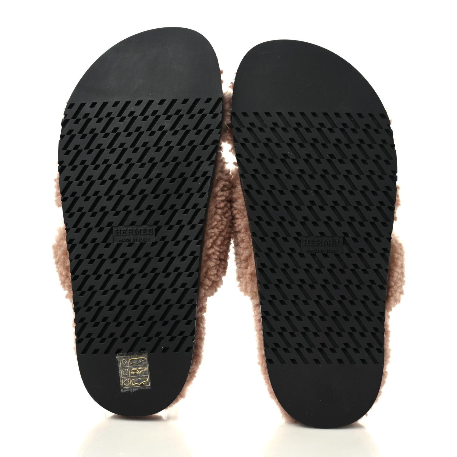 Hermes Woolskin Womens Chypre Sandals 37.5 Bois De Santal 6 of 9