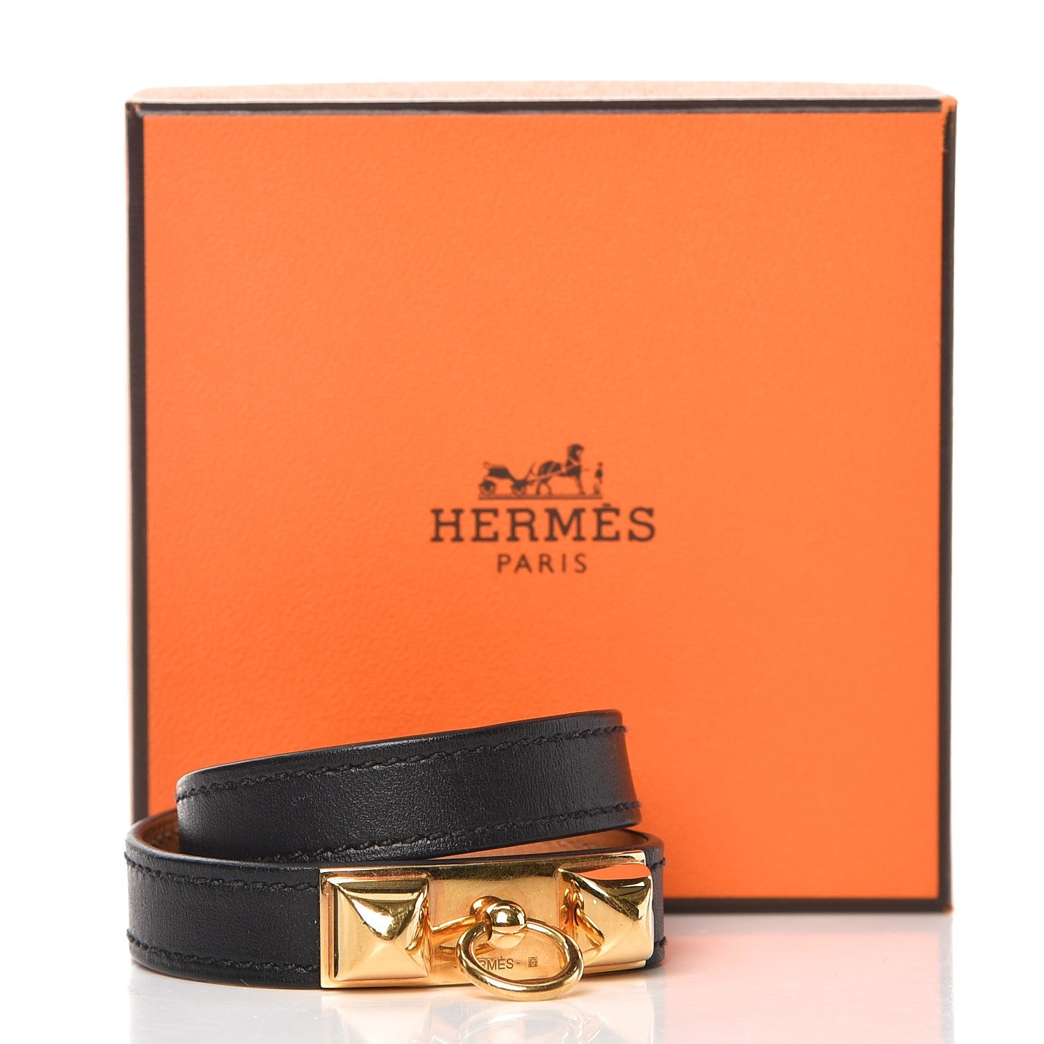 Hermes Chamonix Rivale Double Tour Bracelet XS Black 6 of 6