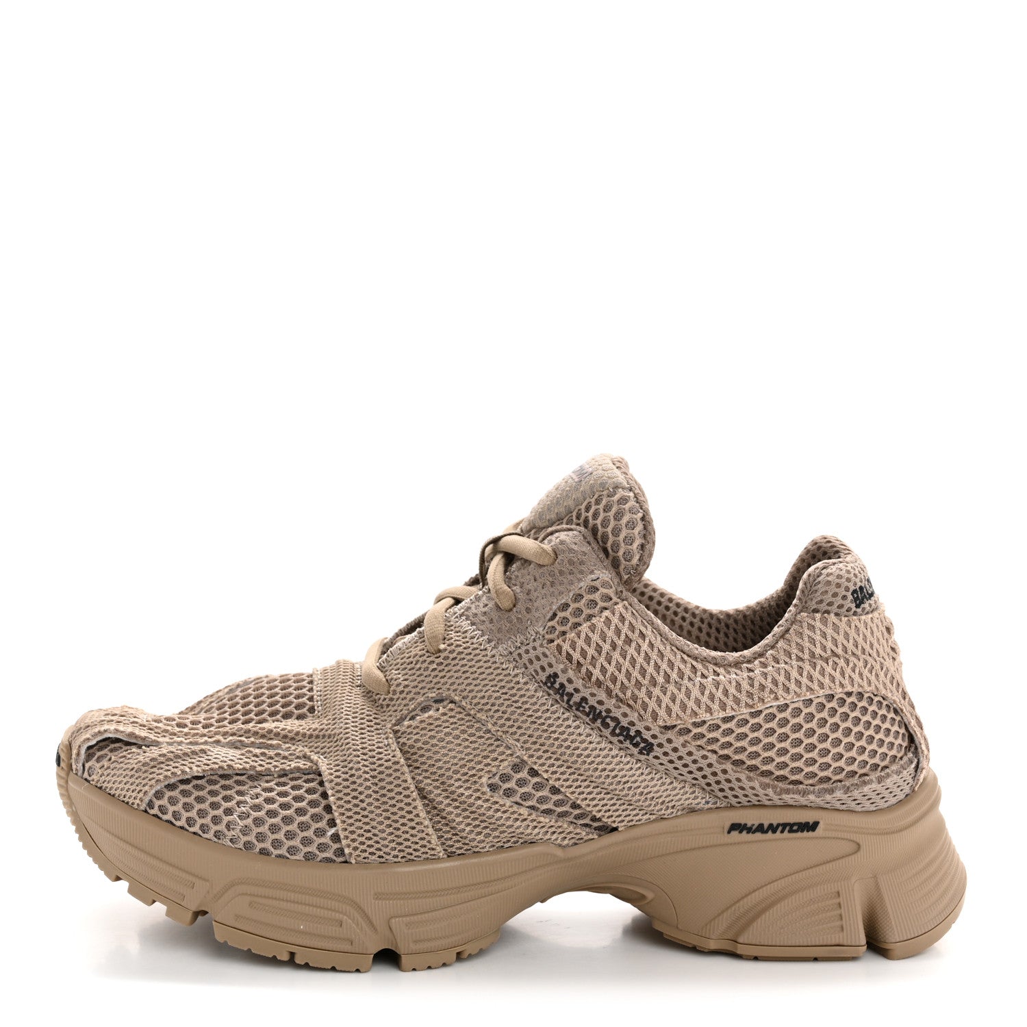 Balenciaga Fabric Mesh Womens Phantom Sneakers 37 Dark Beige 1 of 10