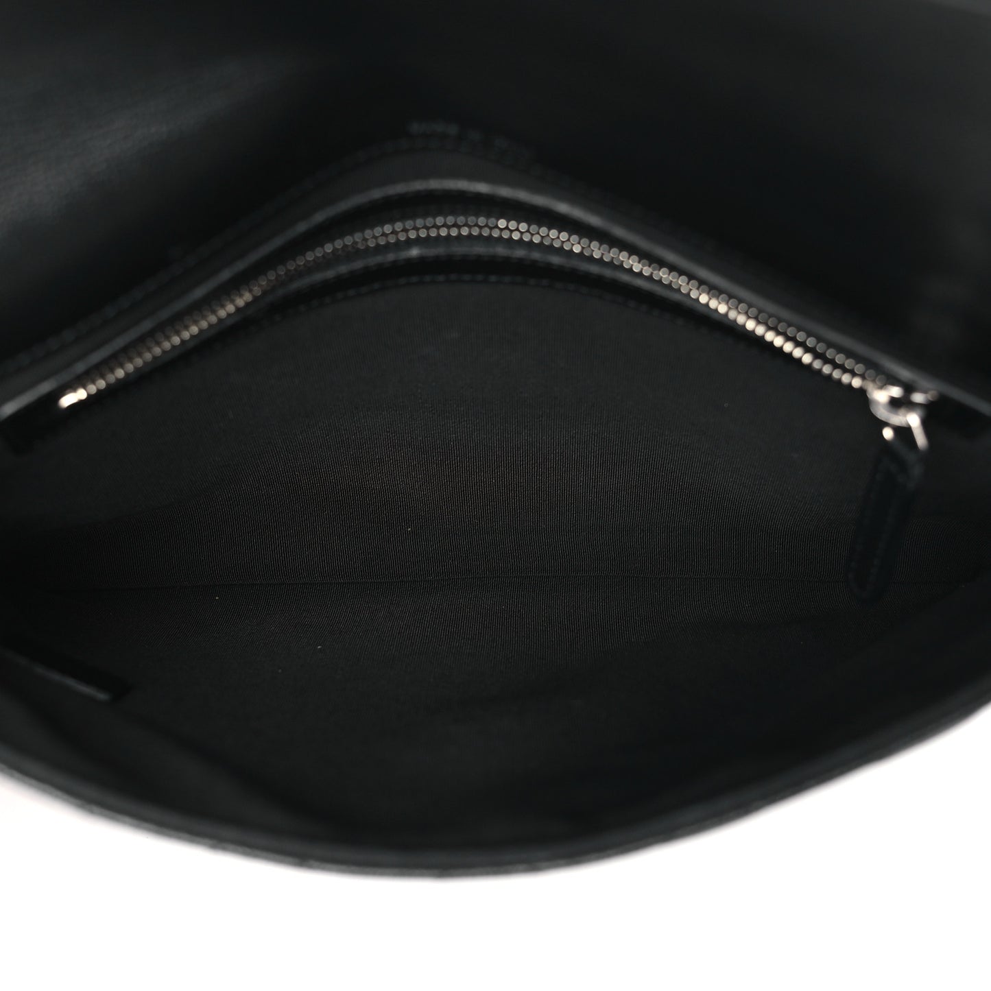 Grained Calfskin Quilted CC Box Pouch Black