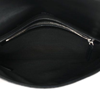 Chanel Grained Calfskin Quilted CC Box Pouch Black 5 of 12